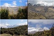 بارش اولین برف پاییزی ارتفاعات مناطق روستای گوشتخالی