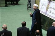 حضور روحانی در صحن مجلس