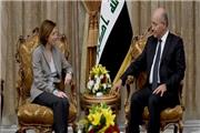 دیدار وزیر دفاع فرانسه با رئیس جمهور عراق