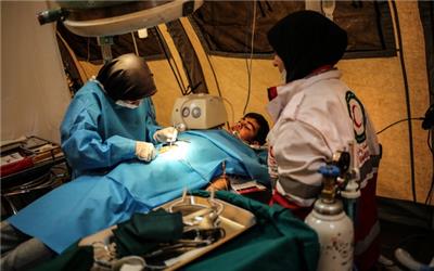 40 پایگاه هلال احمر در عراق به زائران اربعین خدمات می دهند