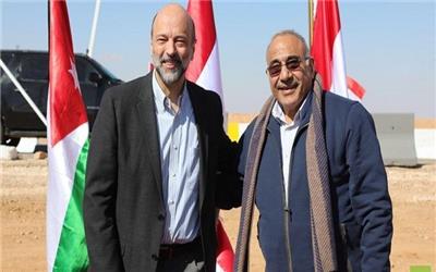 دیدار نخست‌وزیران اردن و عراق در نقطه مرزی