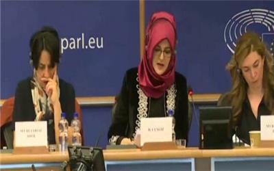 نامزد خاشقجی و یک فعال زن عربستانی در بروکسل برای رسوا کردن نقض حقوق بشر در عربستان