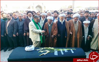 مراسم تشییع پیکر آیت‌الله مؤمن/ عالم ربانی در جوار کریمه اهل بیت (س) آرام گرفت + تصاویر